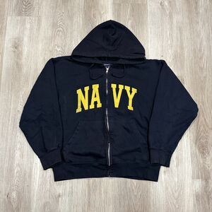 Vintage 00s MV Sport Navy Full Zip Hoodie Men's Size Large Navy Blue